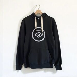 Buck Mason Brushed Loopback Graphic Hooded Sweatshirt Storm Venice Wash Small